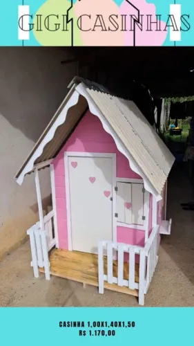 Casinha de Boneca Rosa - Brinquedo Infantil