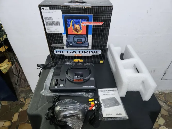 Mega Drive Tectoy 2017 NOVO CAIXA CABOS MANUAL