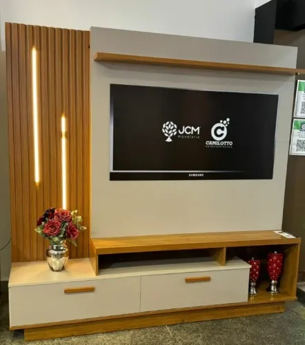 Estante para Tv e Home Despertar Candian Com Led Para Tv De Até 65 Polegadas - Em Oferta 