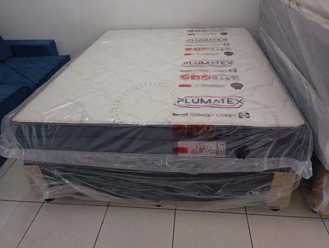Cama box Queen plumatex molas ensacadas nova
