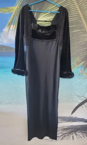 Vestido preto de festa com bolerinho Miliore