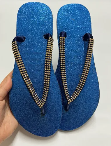 Havaianas personalizada azul gliter 39-40