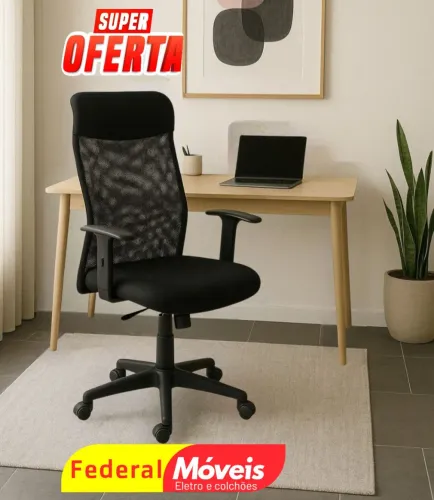 Cadeira Giratória Presidente Brizza - Ótima opção para home office ou empresa!