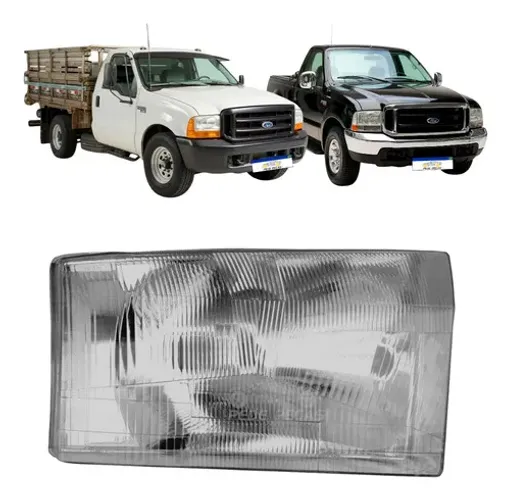 Farol Ford Esquerdo F250 F350 1998 A 2006 Cromado S/pisca