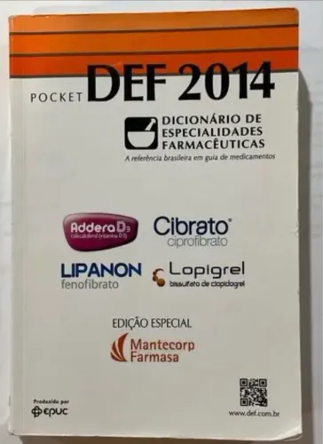 Dicionário de Especialidades Farmacêuticas - DEF Pocket 2014 (Mantecorp)