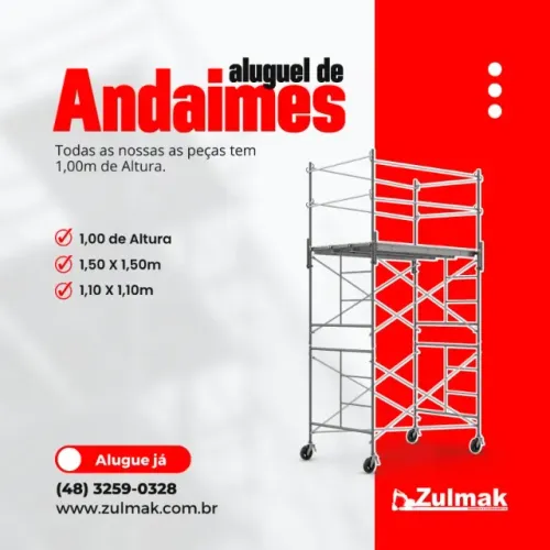 ANDAIMES 1mX1m e 1,5mx1,5m - LOCAÇÃO.