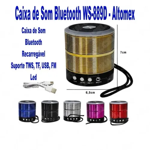 Caixa de Som Bluetooth WS-889D - Altomex