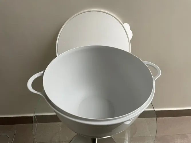 Tupperware Jumbo Bowl 14 litros cinza e branco 