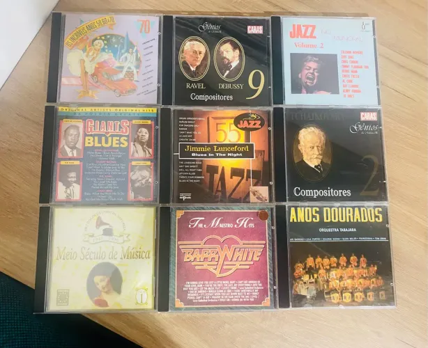 Lote de CDs Musicais Diversos - Jazz, Blues, Clássicas e Antigas Anos 50, 60 e 70