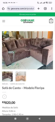 Sofá de Canto Floripa - Novo - 4 Lugares