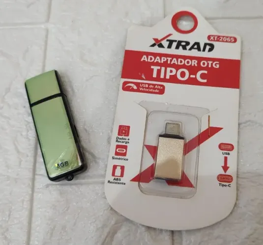 kit gravador de voz  mais otg tipo c