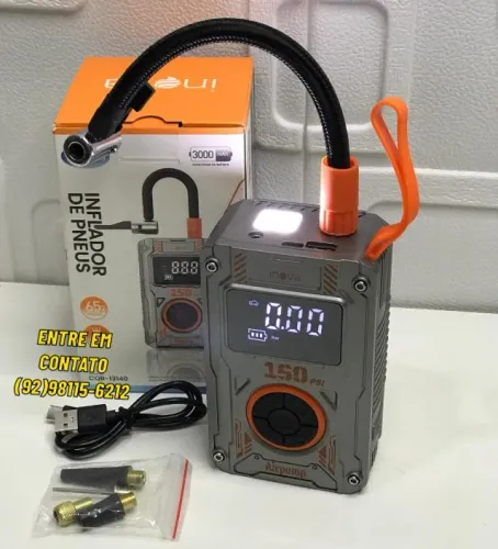 Bomba De Ar De Carro Sem Fio Portátil, Pneu Máquinas Compressor