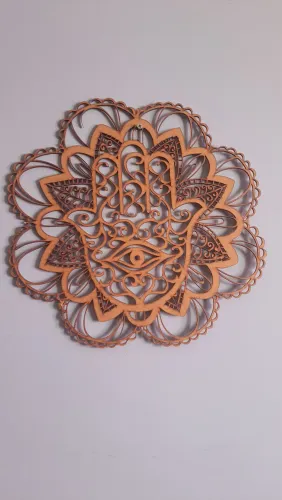 Quadro madeira mao de fatima