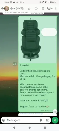 CADEIRINHA FUNÇÃO BEBÊ CONFORTO VOYAGE LEGACY