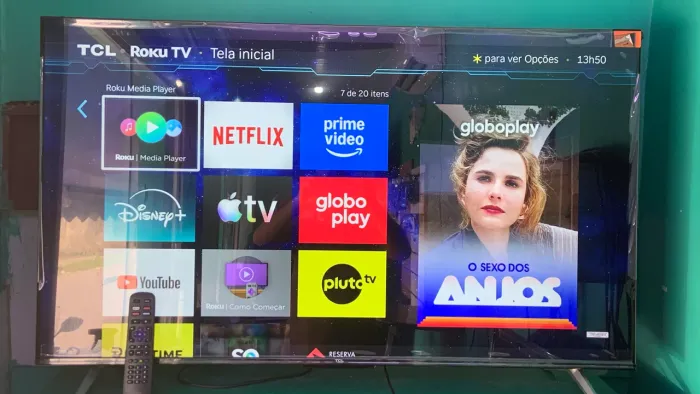 Tv smart SEMP 50? 4K borda infinita semi nova 