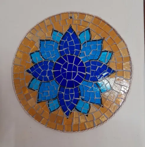 Mosaico Artesanal Decorativo - Peça Única