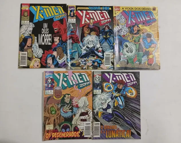Lote gibis  X-Men 2099 Edições 2, 3, 4, 5 e 8 anos 90