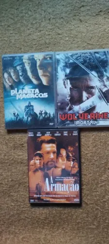 Lote de DVDs: Planeta dos Macacos, Wolverine e Armação