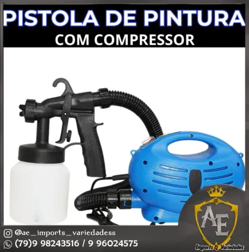 Pistola de Pintura com Compressor