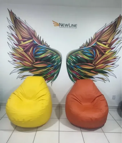 Puff Pera Amarelo e Laranja 