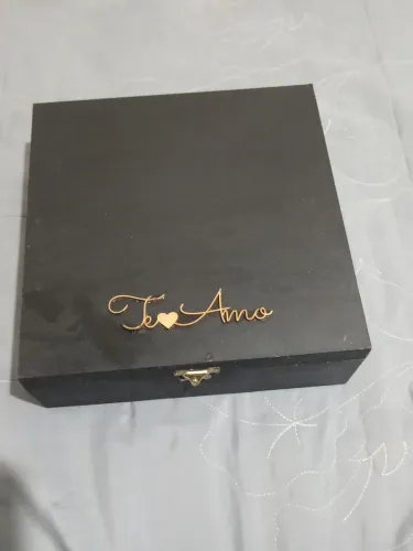Caixa de presente Mdf personalizada - Te Amo