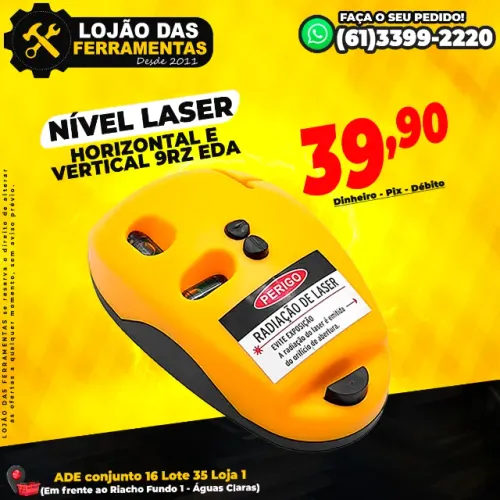 Nível Laser Horizontal e Vertical 9rz Eda