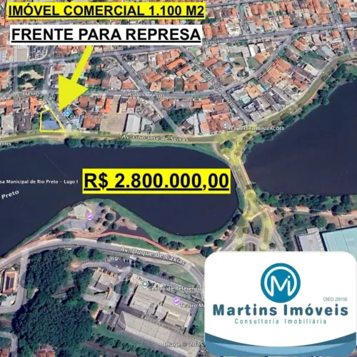 IMÓVEL COMERCIAL 1.100 M² - FRENTE PARA REPRESA!