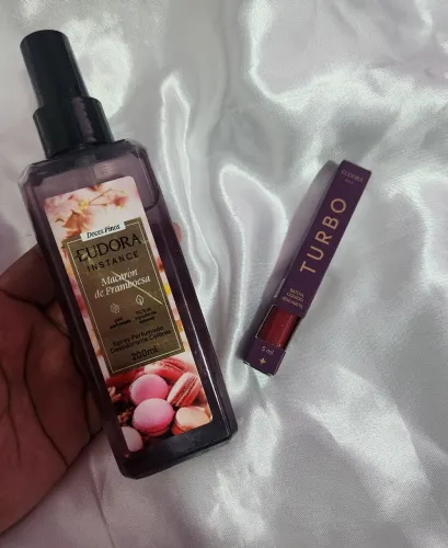 Kit Eudora Instance Macaron de Framboesa e Batom Turbo