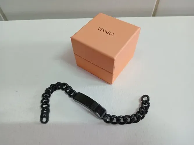 Pulseira Vivara - Aço Preto - 22cm