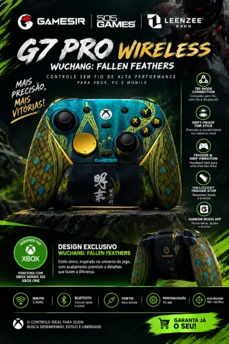 Controle GameSir Xbox Wireless - Edição Especial Azul/Gold | Bluetooth
