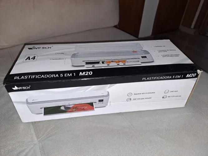 Plastificadora 5 em 1 APP-TECH  110V (Grátis um pacote de 100 un A4 de plastificacão)