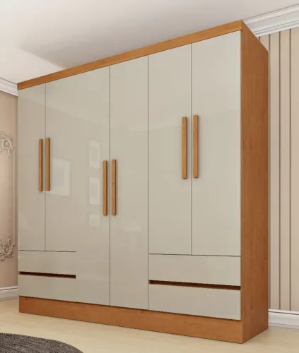 Guarda roupa casal 6 portas super espaçoso tcil