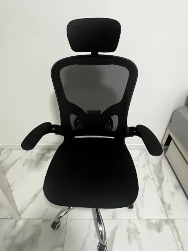 Cadeira de Escritório Flexy Way Plus Preta Tela - Base Giratória reforçada e Sistema Relax