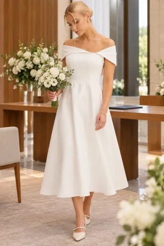 Vestido off - casamento civil - batizado