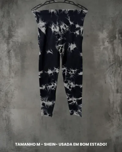 calça legging tie dye shein cintura alta tam. m
