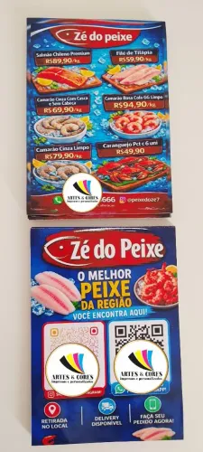 Panfleto e cartão de visita