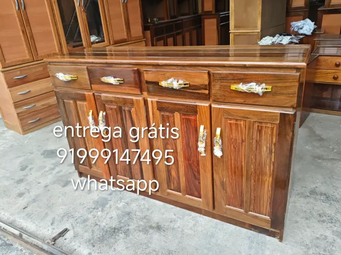 Balcão de madeira 4 portas novo frete grátis 