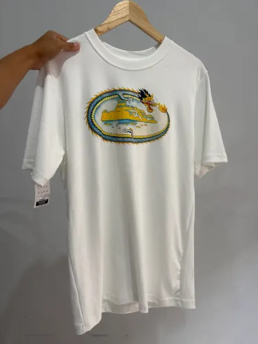Camiseta Oversized Streetwear Dragão Premium Unissex Branco M Tendência