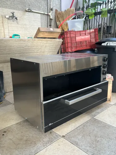 Churrasqueira á Gás Fischer Inox Grande 5 Espetos Bivolt pouquíssimo uso