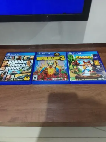 Mídia fisica borderlands 3, GTA 5 e crash bandicoot N-sane trilogy
