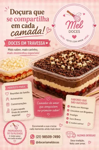 Doces de travessas