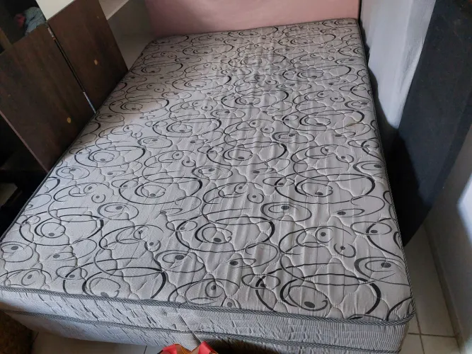 Cama box conjugada com colchão casal ortobom