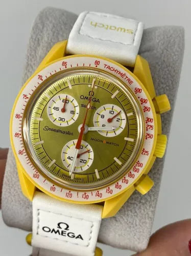 Relógio Premium 3A x Estilo Swatch x Omega Bioceramic MoonSwatch Mission to the Sun