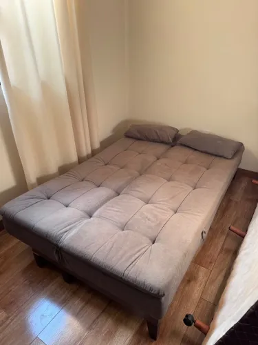 Sofá cama cinza 115x185