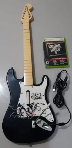 Guitarra Guitar Hero Xbox 360 + Jogo Guitar Hero 5