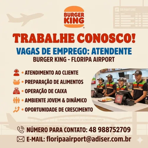 VAGA DE ATENDENTE NO AEROPORTO