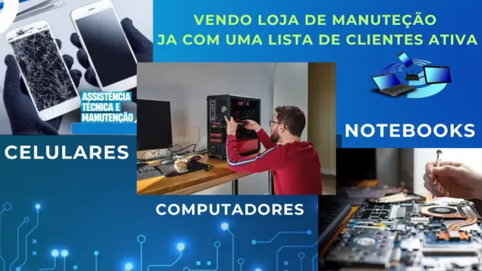 Vendo Assistencia completa com equipamentos e lista de fornecedores ,clientes.