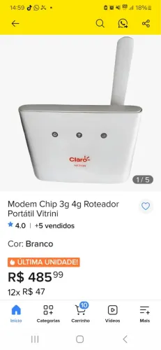 Roteador portátil modem