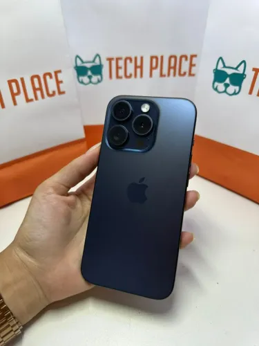 iPhone 15 Pro 128GB Titânio Azul Seminovo-Parcelamento até 18x- retire em loja física