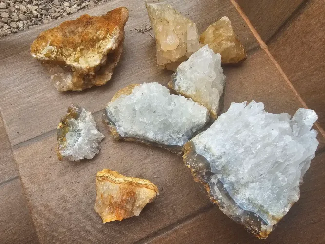 Lote de Drusas de Cristal de Quartzo Natural